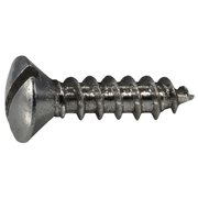 MIDWEST FASTENER Sheet Metal Screw, #10 x 3/4 in, Aluminum Oval Head Slotted Drive, 24 PK 61737